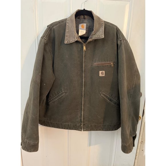 Carhartt Other - Carhartt Detroit gray green zip front coat jacket size XL